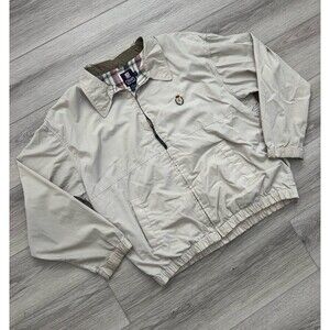 Vintage 90s Polo Ralph Lauren Full Zip Work Jacket Distressed Pattern Men- sz XL